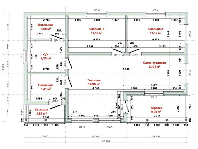 Проект каркасного дома 95