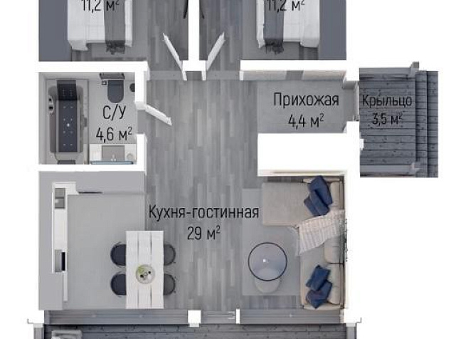 Проект каркасного дома 90