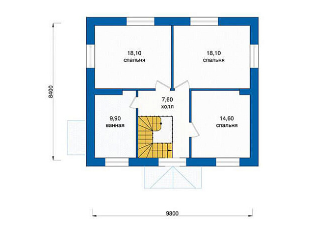 Проект каркасного дома Антей 28