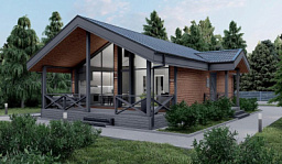 Проект каркасного дома 90