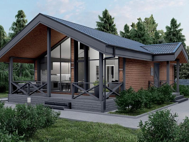 Проект каркасного дома 90