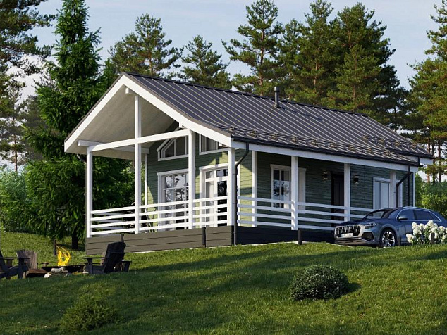 Проект каркасного дома 90 2.0