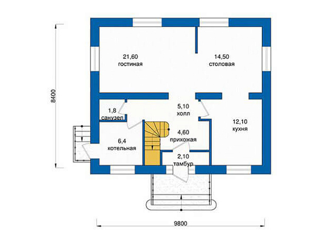 Проект каркасного дома Антей 28