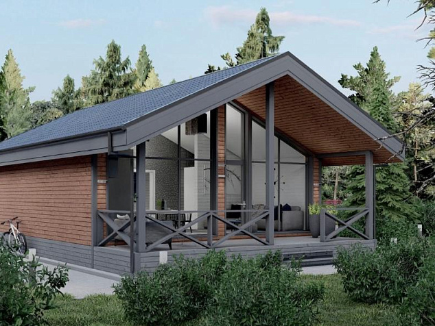 Проект каркасного дома 90